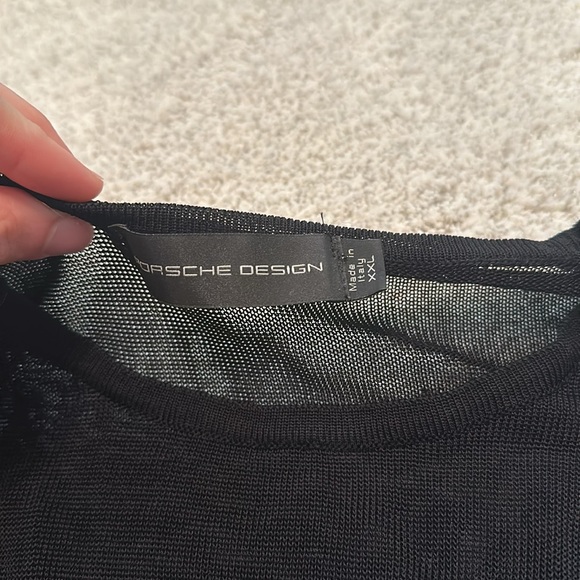 Porsche Design black mesh top sweater - Picture 2 of 4